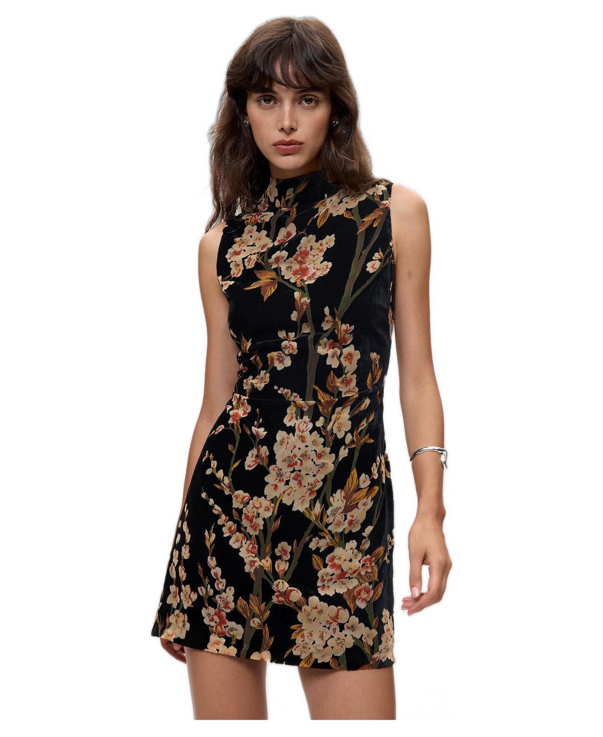 Desigual Women's Velvet floral dress