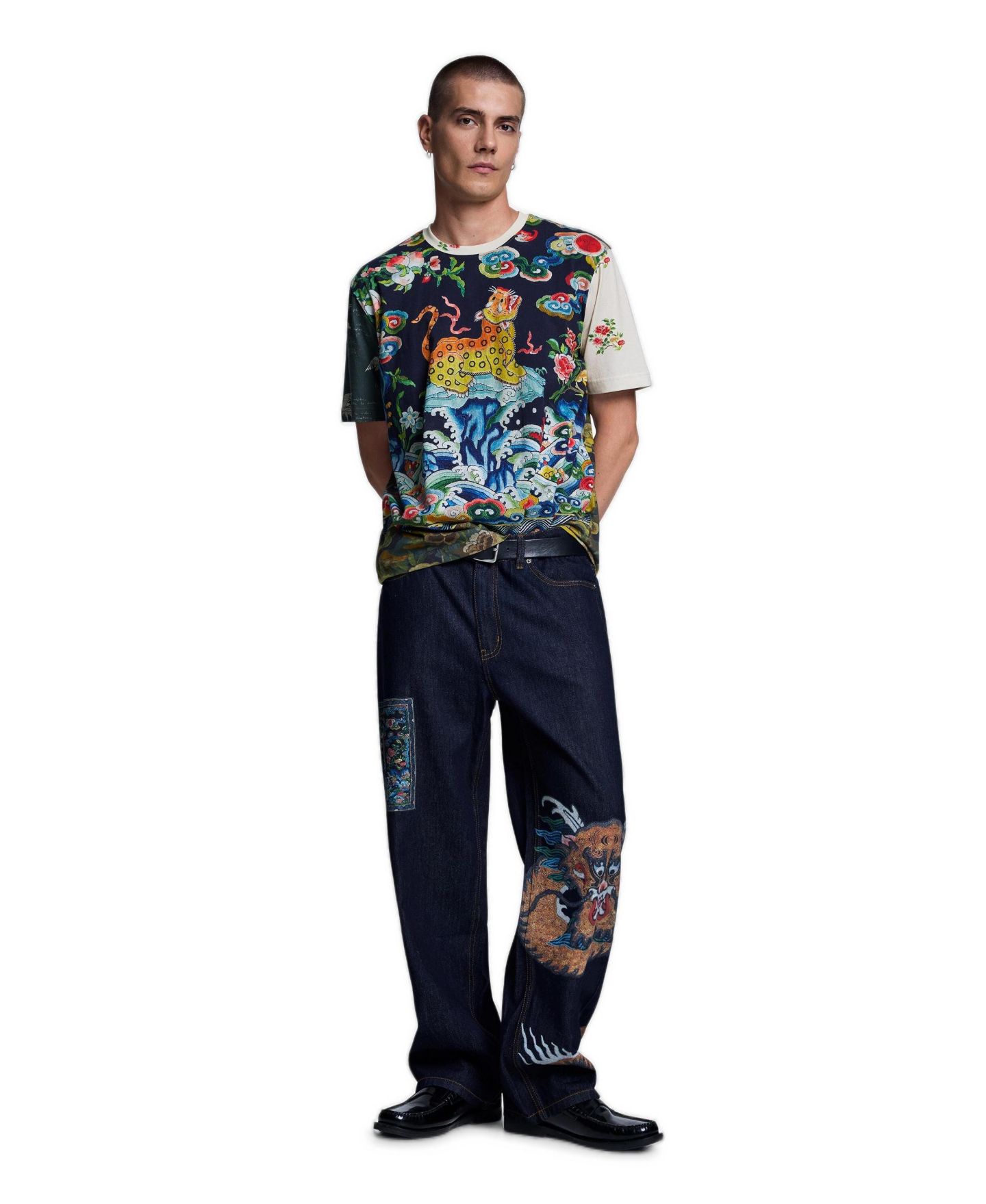Мужская футболка Desigual Graphic Print, цвет: Тёмный серый — фото 2