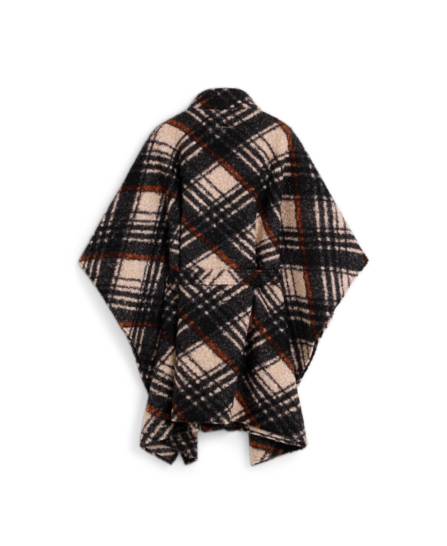 Women's Checkered Poncho