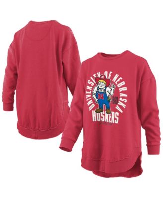 Women's Nebraska Huskers Blitz Fleece-Lined Graphic Crewneck Sweatshirt