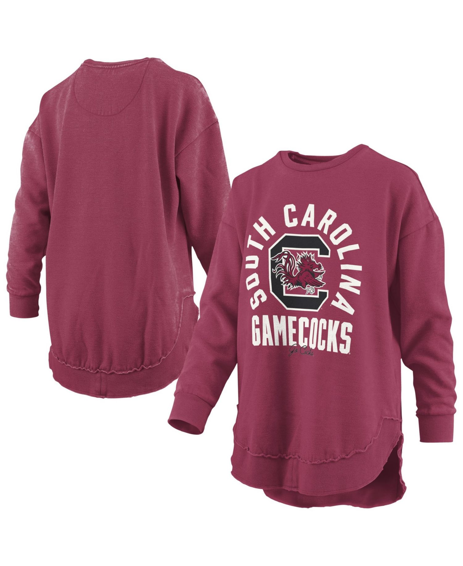 Women's South Carolina Gamecocks Blitz Fleece-Lined Dropped-Shoulder Crewneck Sweatshirt