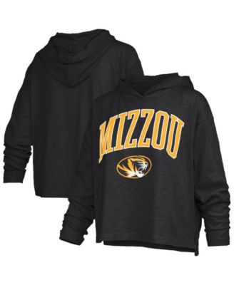 Women's Missouri Tigers Nelson Arch Over Logo Hooded Long-Sleeve Oversized T-Shirt