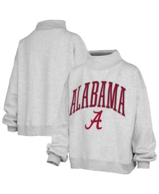 Women's Alabama Crimson Tide Nelson Texture Lingo Oversized Mock Neck Fleece Sweatshirt