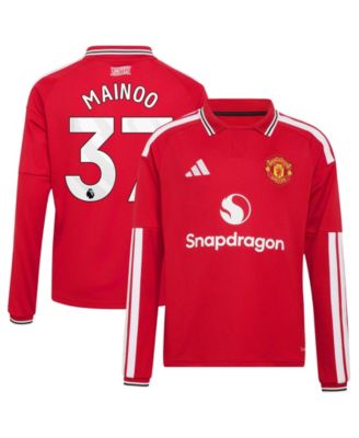 Boys' and Girls' Kobbie Mainoo 2026/27 Home Replica Long-Sleeve Polo Jersey