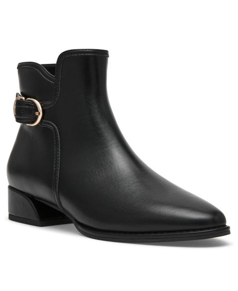 Женские ботинки Anne Klein Anchor Block Heel Booties, цвет: Чёрный гладкий