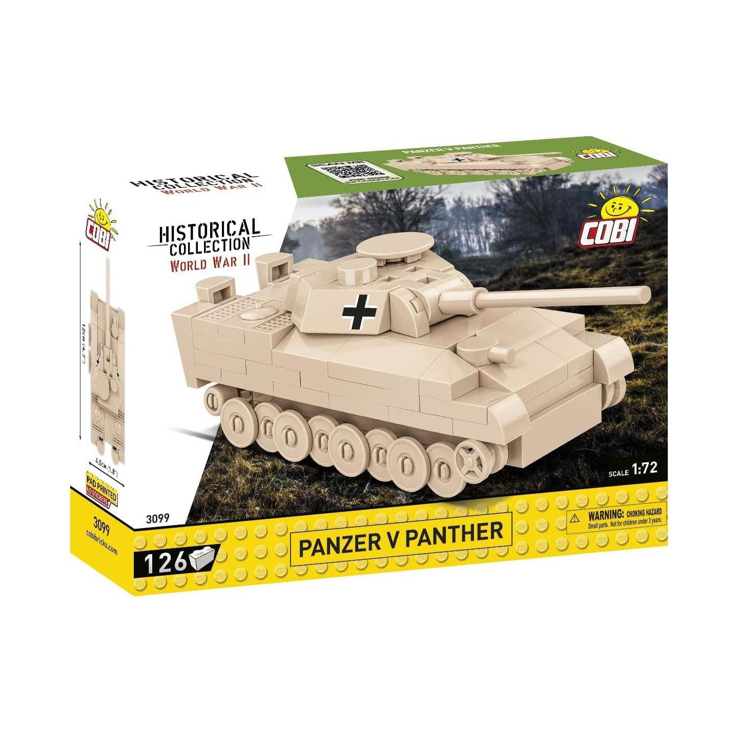Детский конструктор COBI Wwii Panzer V Panther Tank Historical Collection 126-Piece Building Set, Ages 6+ — фото 2