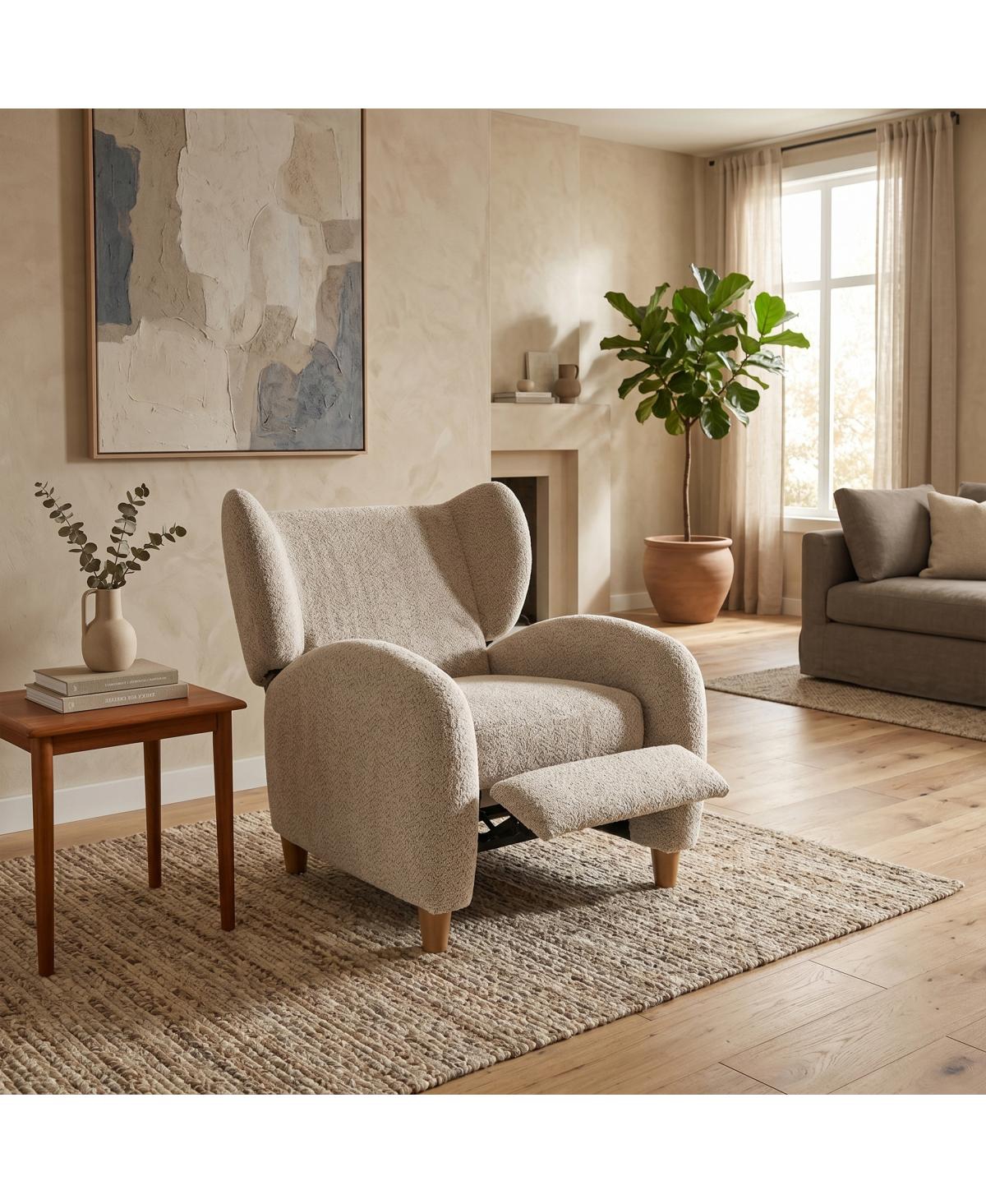 Streamdale Furniture Nordic Chenille Multifunctional Curved Backrest Sofa Chair