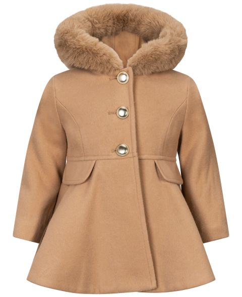 Пальто S Rothschild & CO Hooded Single-Breasted Coat для девочек-малышей, цвет: Верблюжий