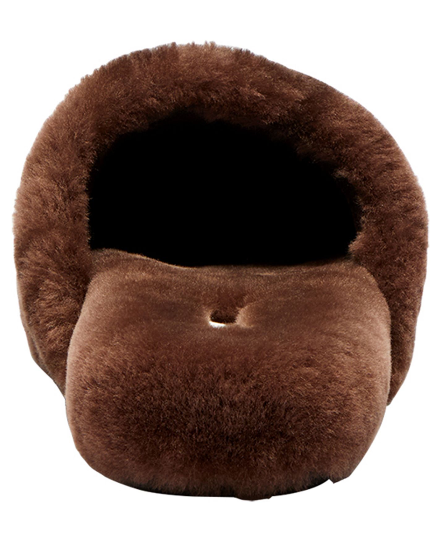 Женские тапочки-слипоны Coach Slipper In Signature с овчиной, цвет: Шоколадный — фото 3