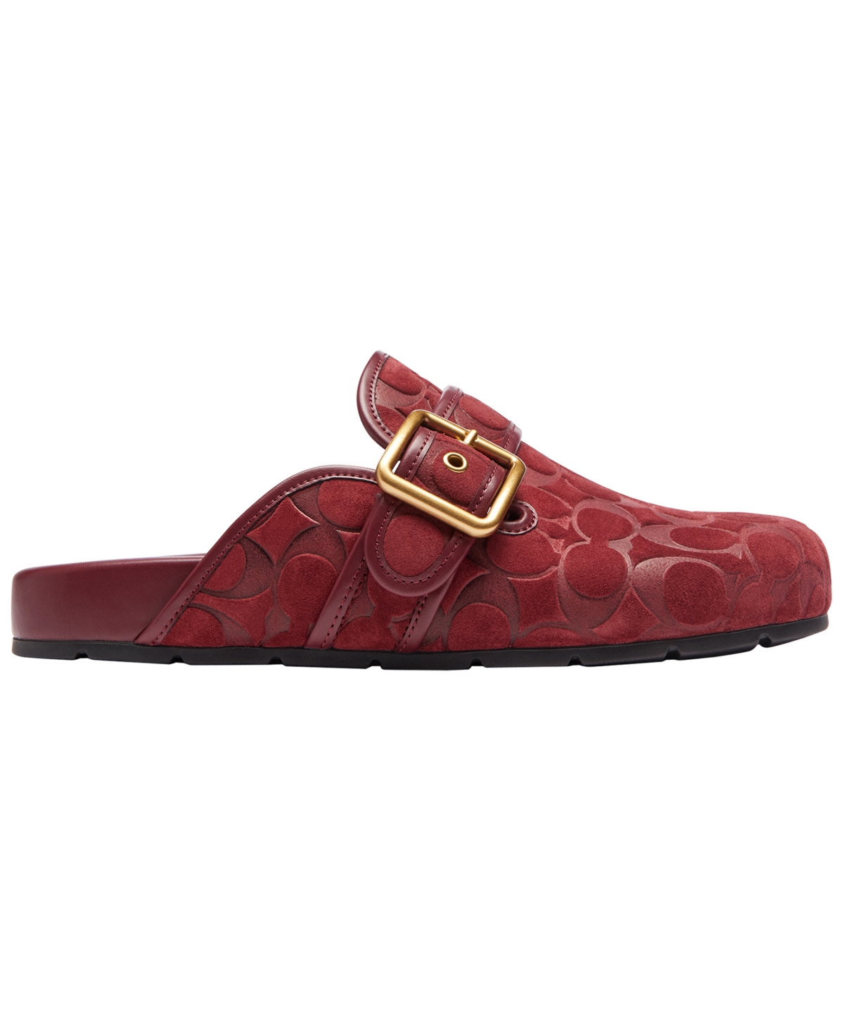 Coach Women's Signature Jacquard Round Toe Archival Buckle Clogs