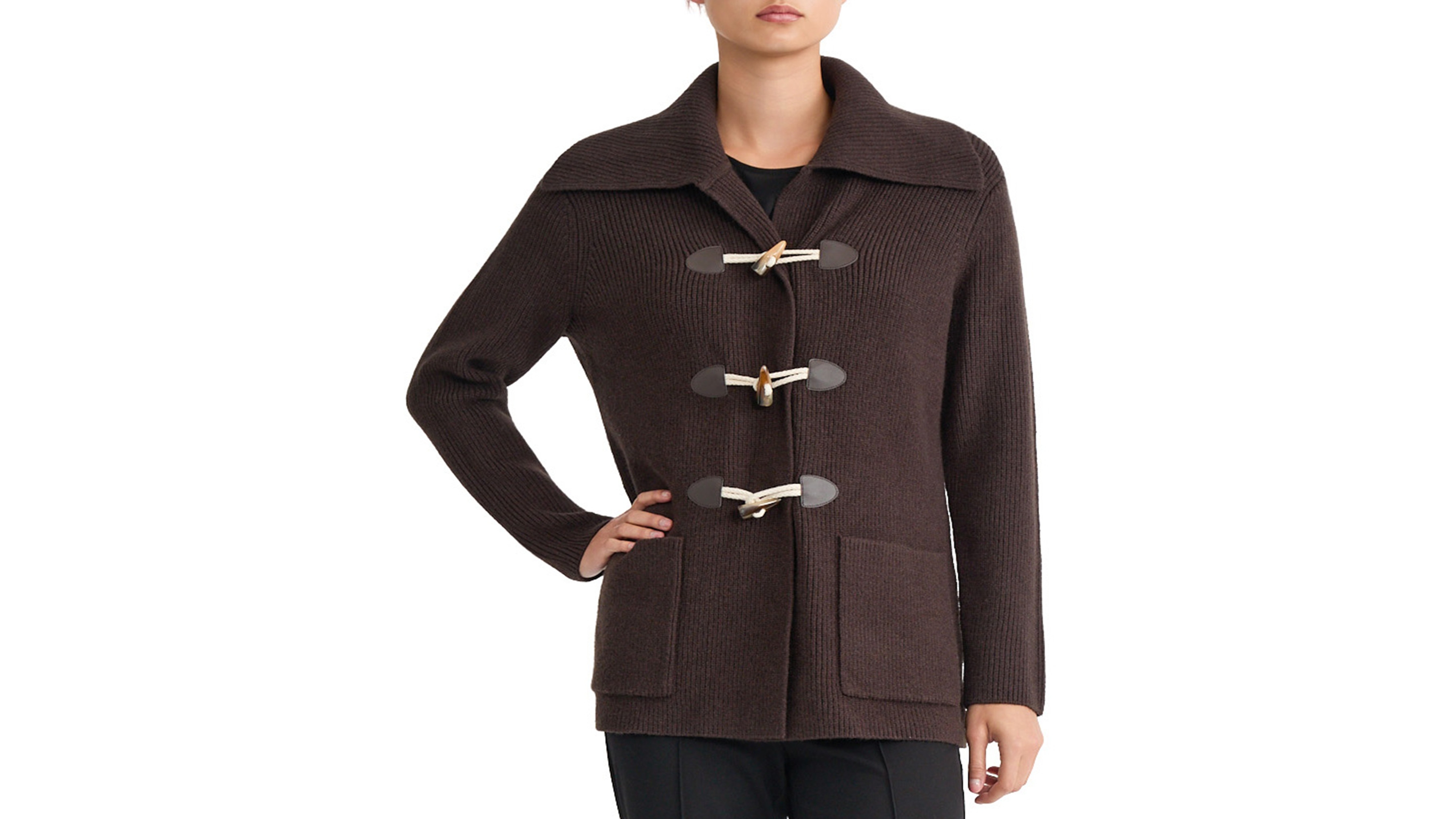 Jones New York Plus Collared Toggle-Front Long-Sleeve Blouse