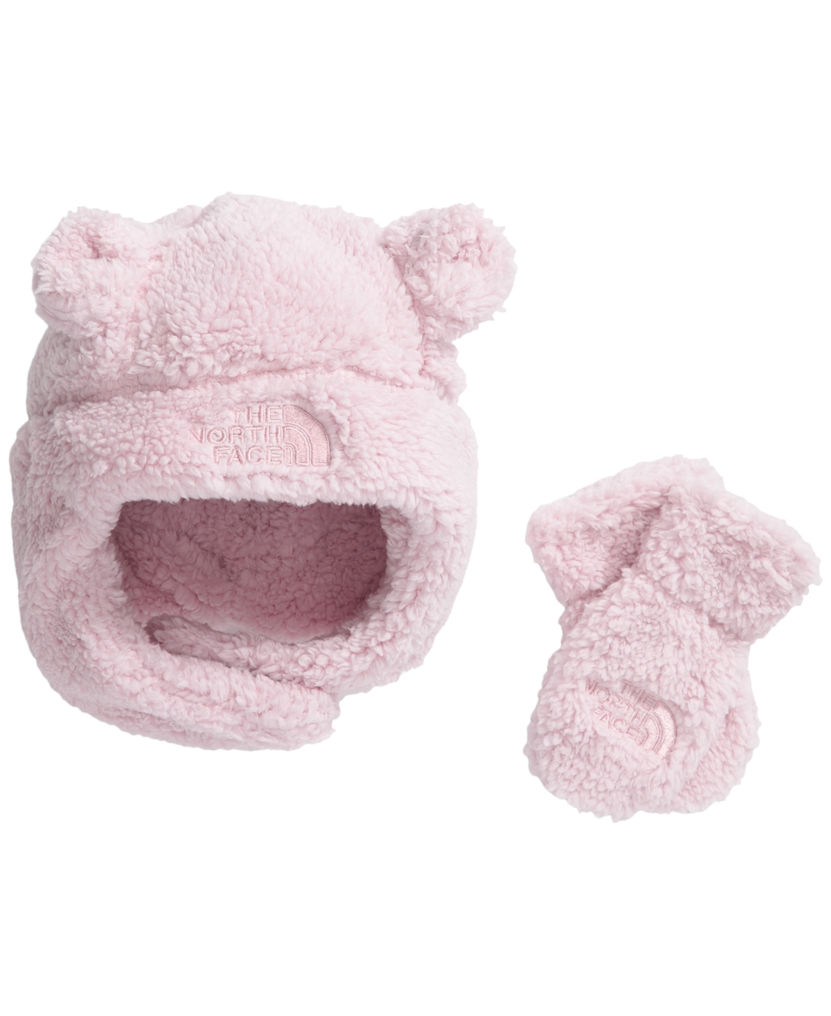 The North Face Baby Bear Fleece Bear-Ears Hat and Mittens, 2-Piece Set