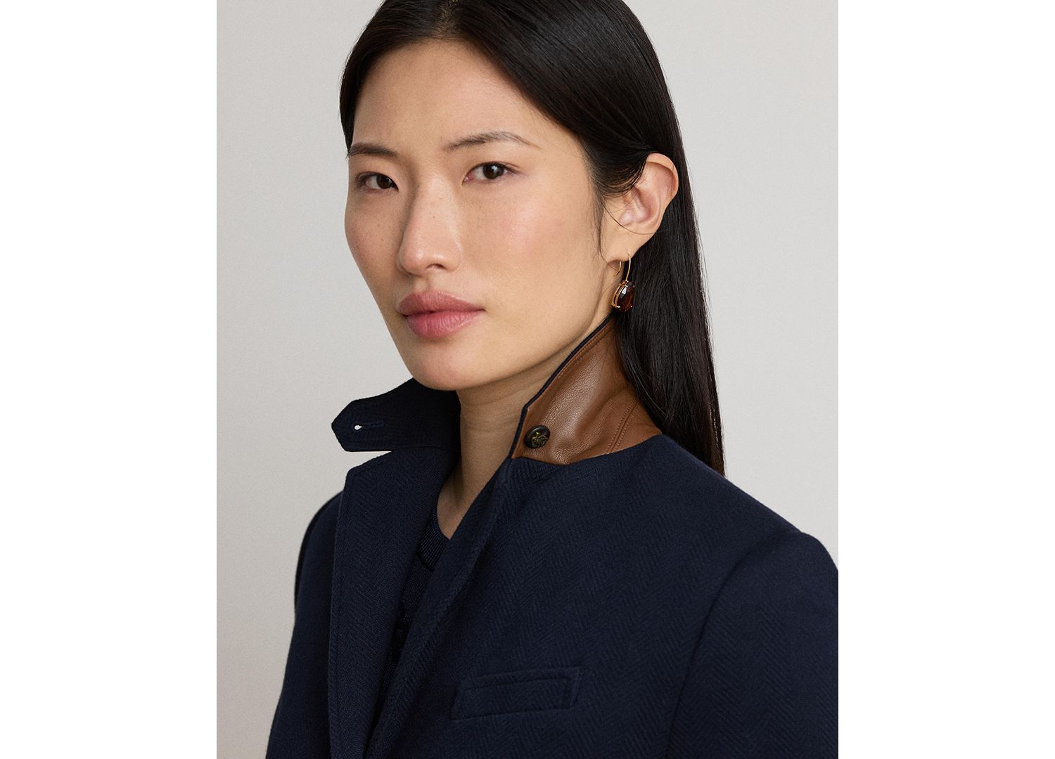 Women's Herringbone Notch Lapel Blazer