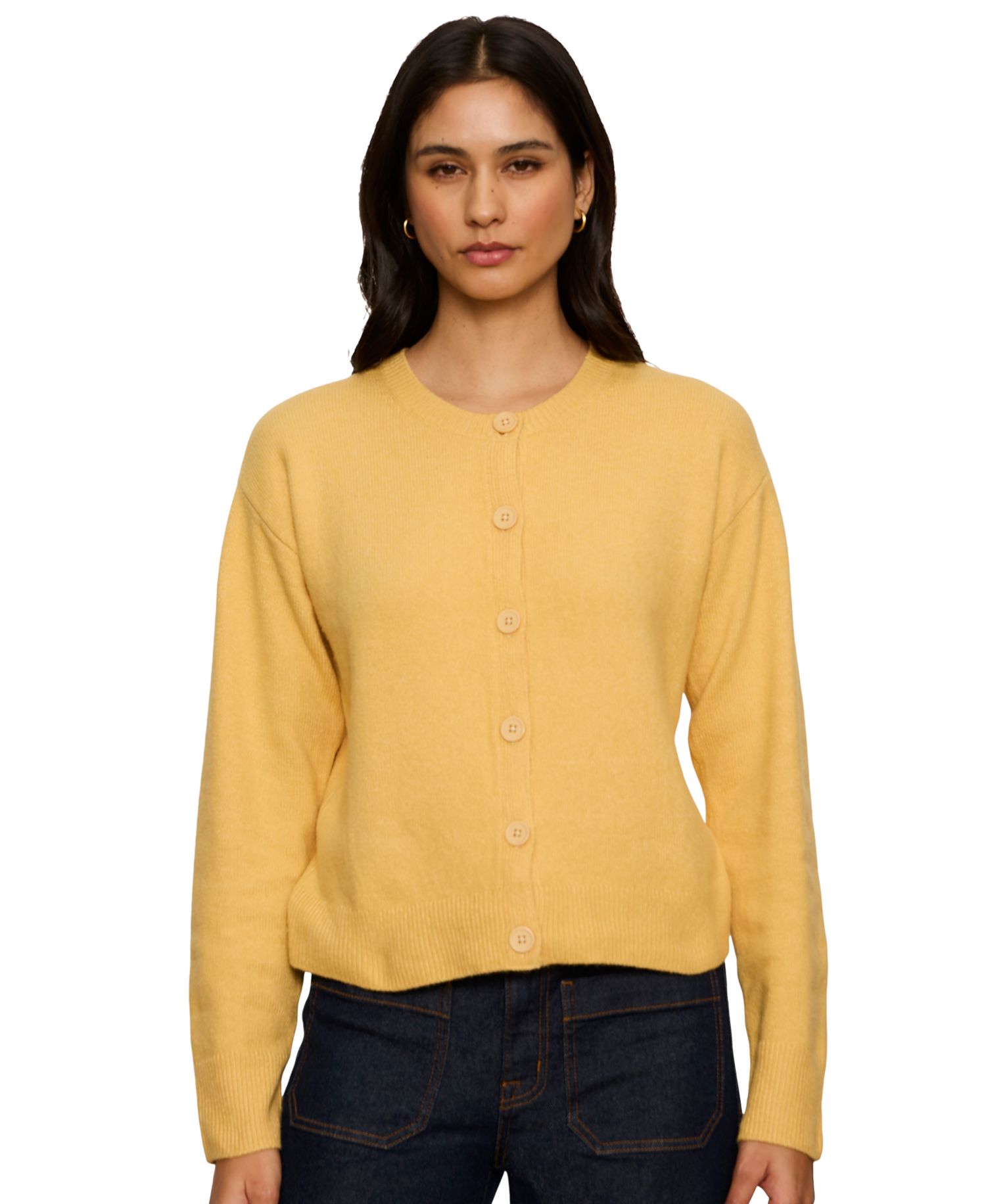 Petite Semi-Cropped Crewneck Sweater