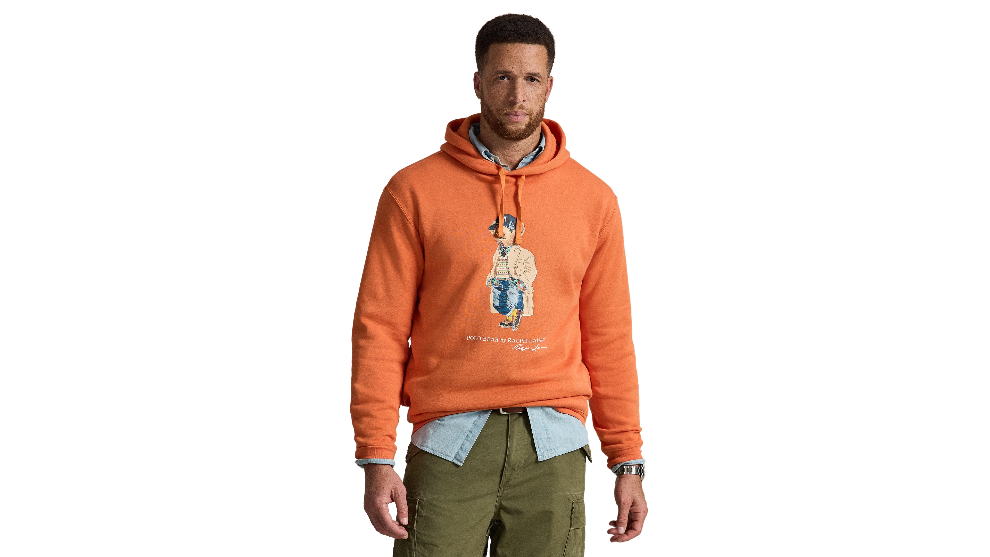 Polo Ralph Lauren Men's Big & Tall Bear Fleece Graphic Hoodie