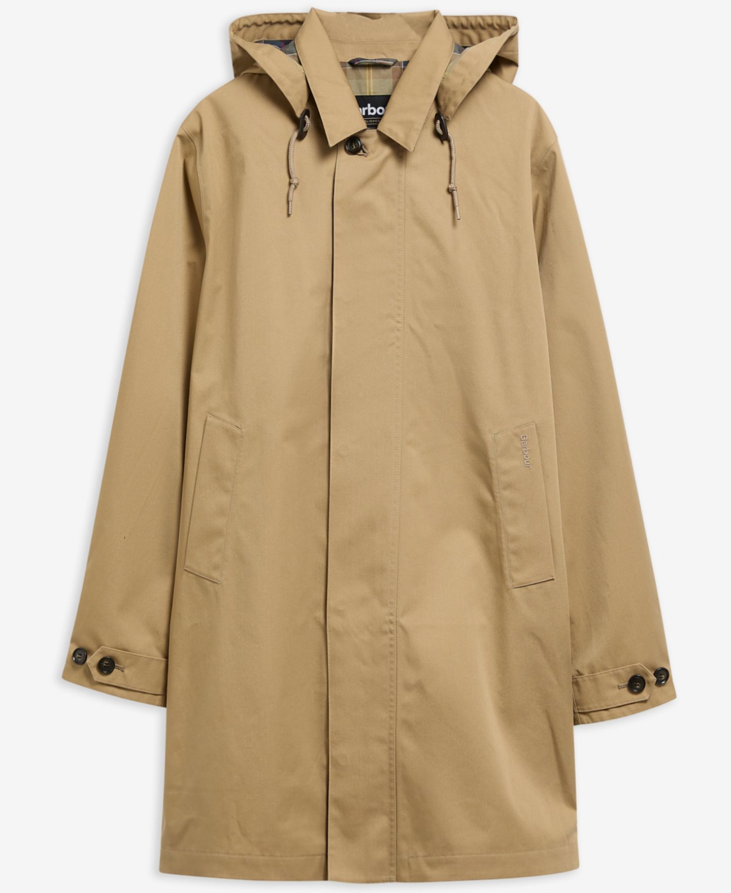 Мужские куртки Barbour Lorig Waterproof Raincoat with Detachable Hood, цвет: Trench — фото 5