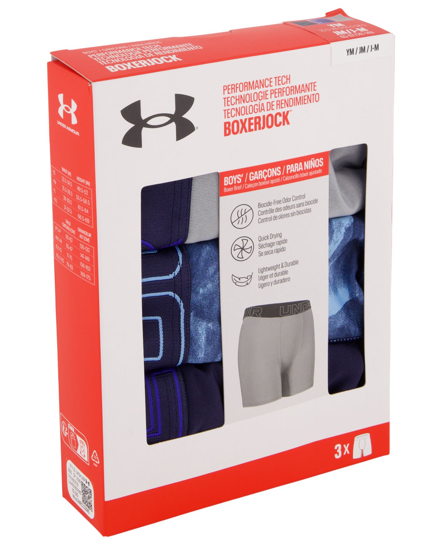 Комплект белья Tech, боксеры, 3 предмета — Under Armour, цвет: Синий — фото 10