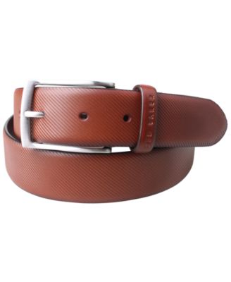 Men's Twill Leather Dress Belt