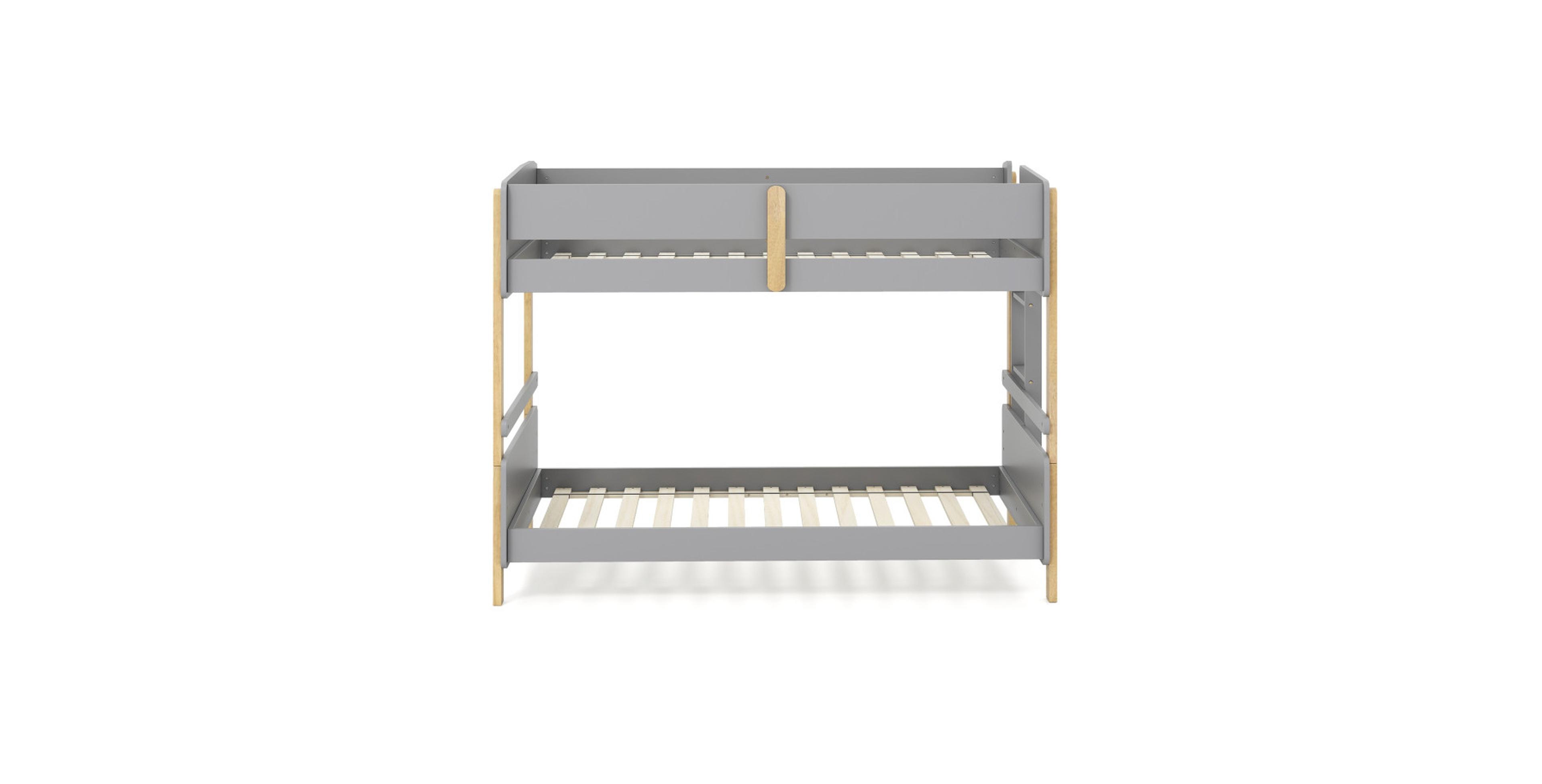 Gouun Twin Over Twin Wood Bunk Bed with Ladder Convertible to 2 Separate Beds