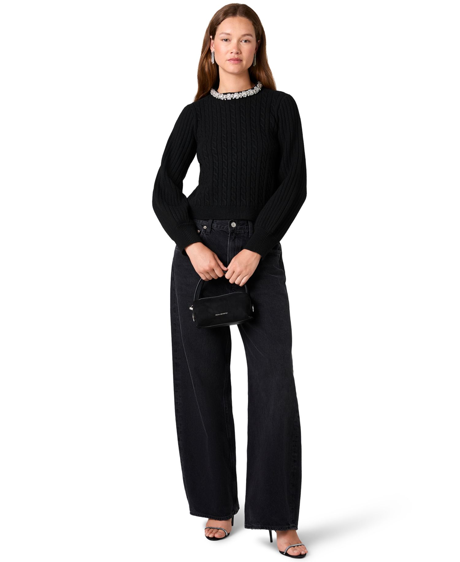 Women's Avea Cable-Knit Crewneck Sweater
