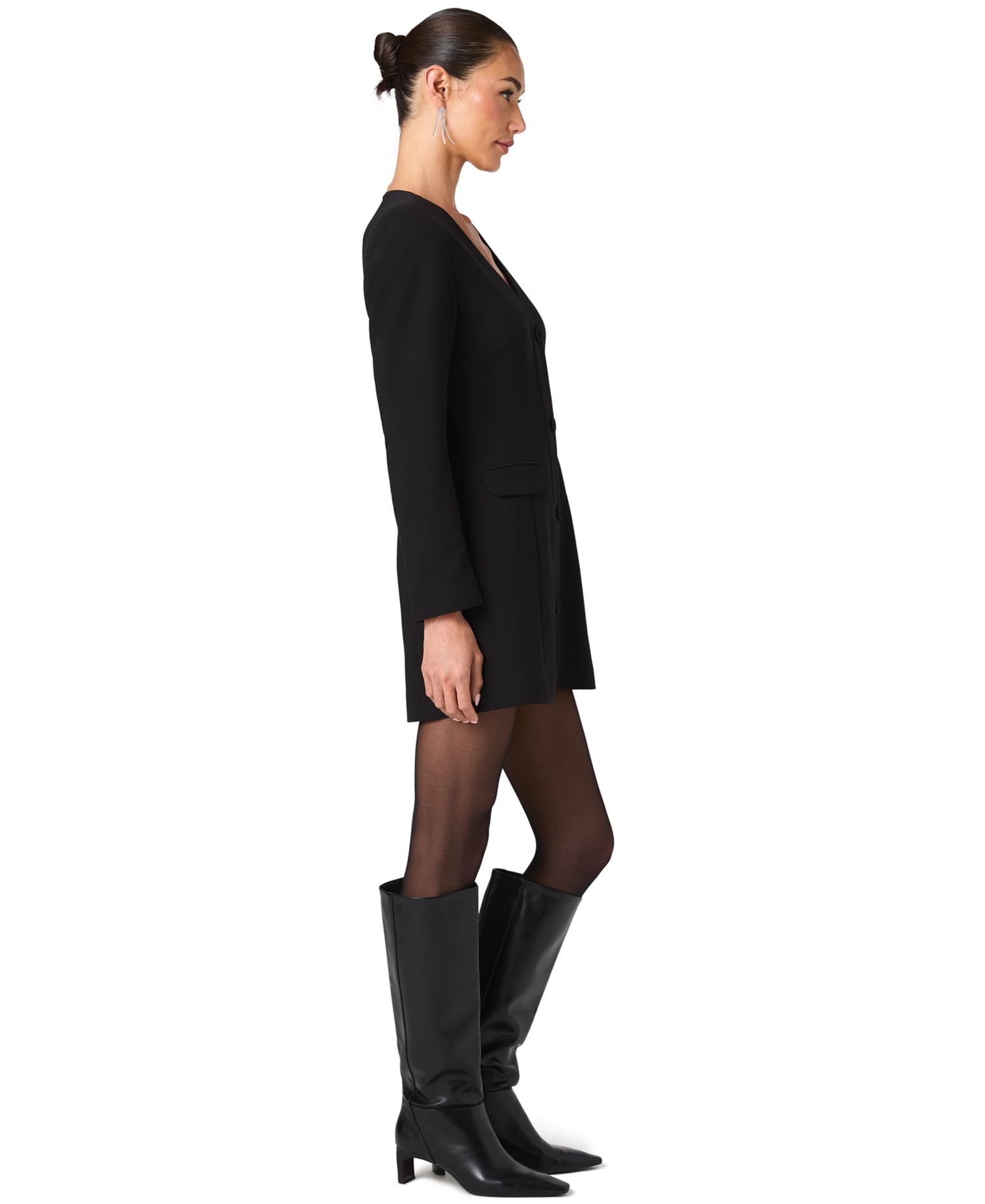 Women's Azra Mini V-Neck Long-Sleeve Dress