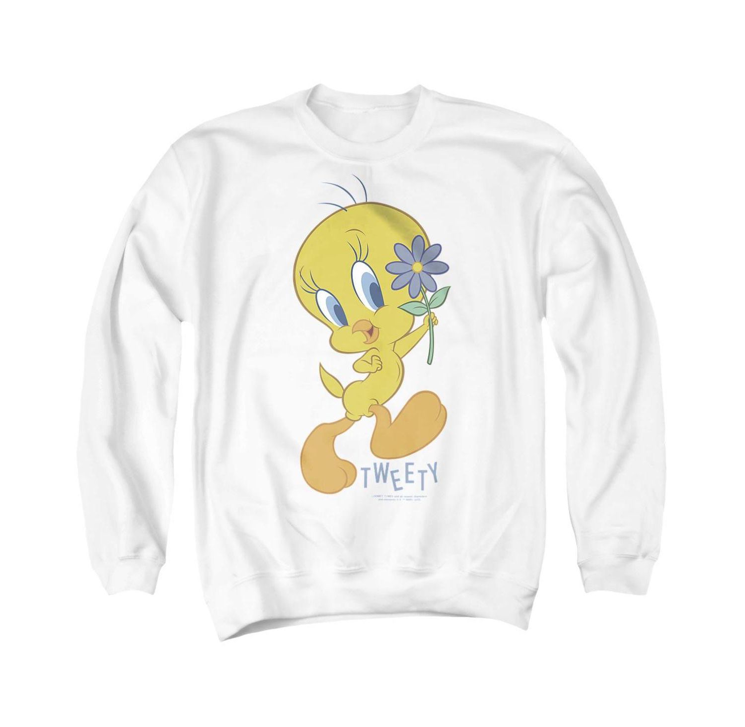 Men's Tweety Flower Graphic Long-Sleeve Sweatshirt