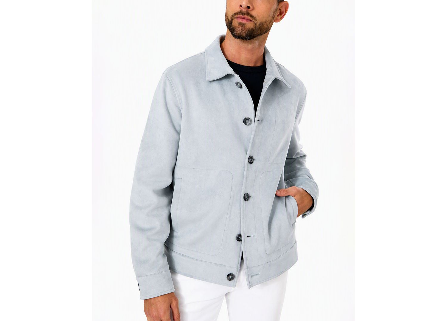 Men's Harlow Faux Suede Overshirt