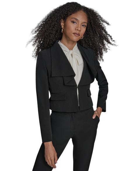 Женская куртка BCBG Collar Long Sleeve, цвет: Чёрный