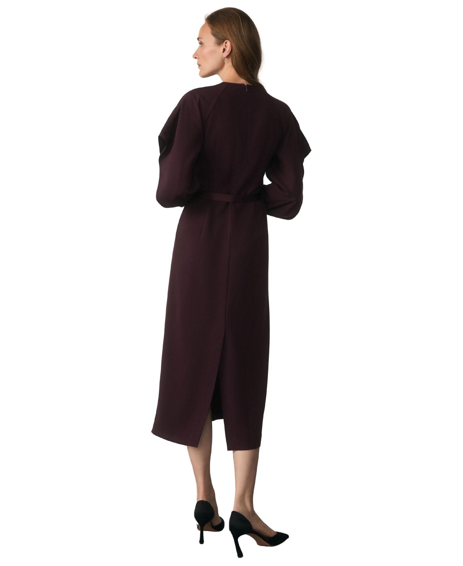 Women's Asti Long-Sleeve Puff-Sleeve Midi Dress