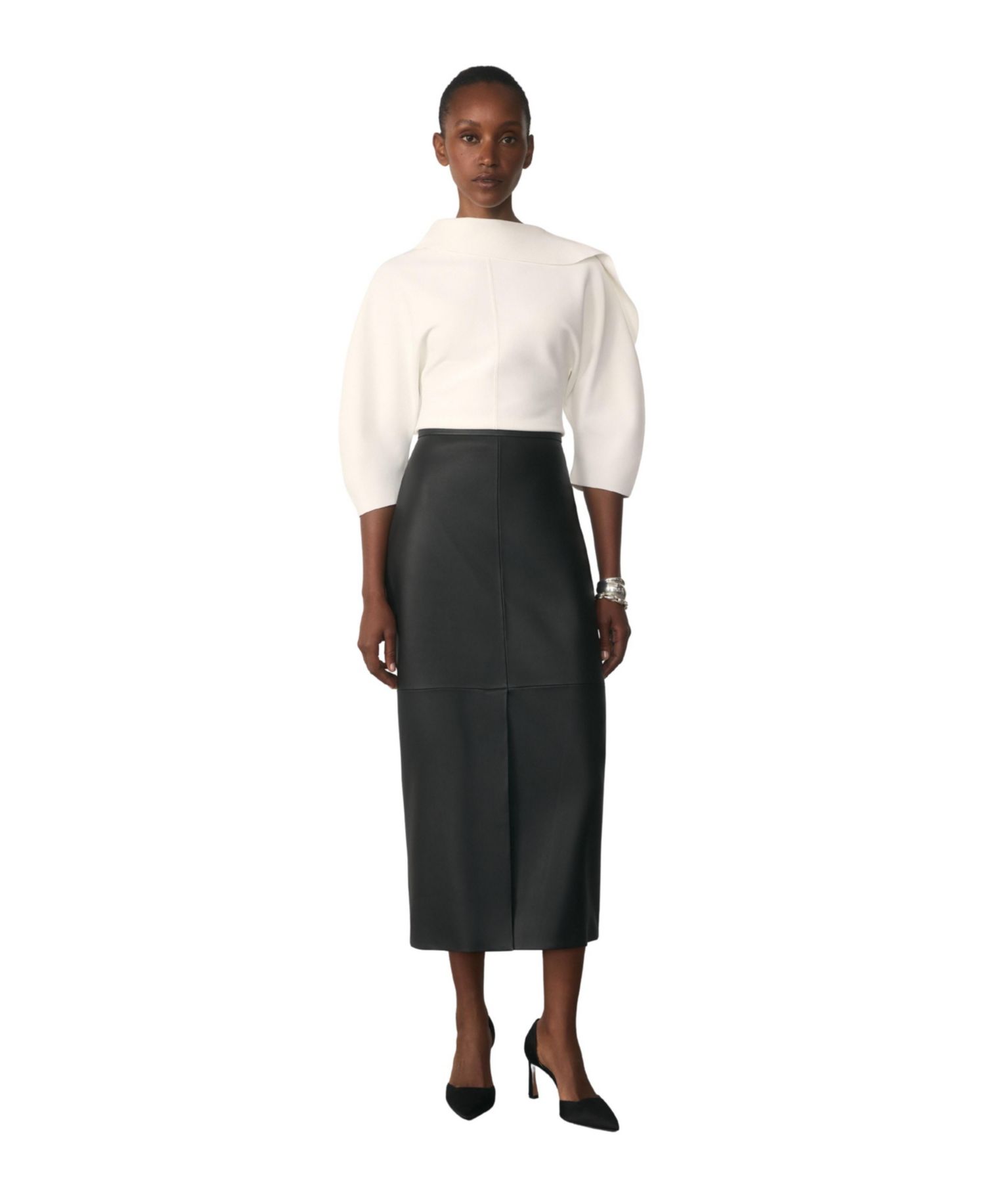 Women's Riesi Asymmetric-Neck 3/4-Sleeve Knit Top