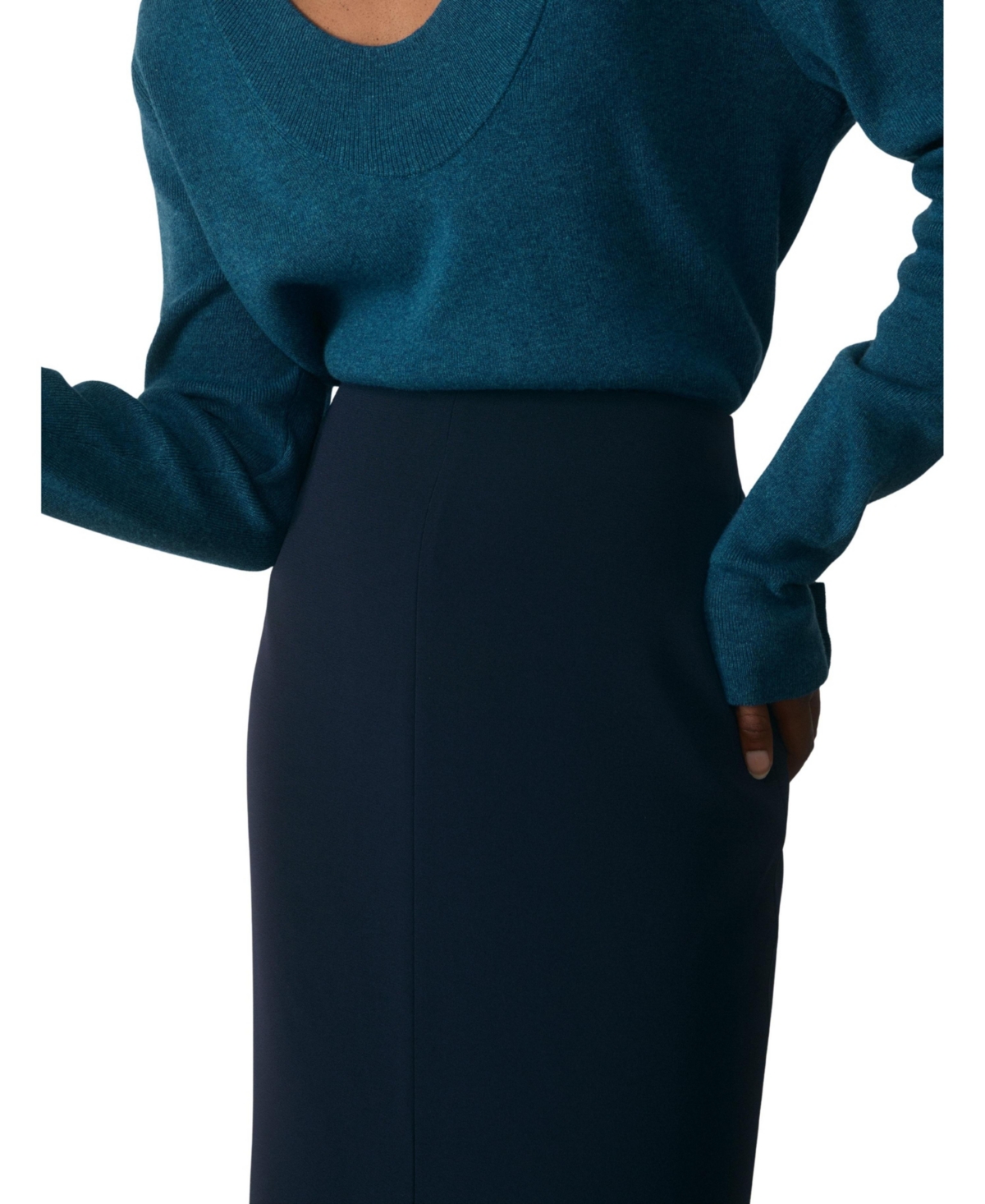 The Fold Women's Oliena High-Waisted Pencil Midi Skirt