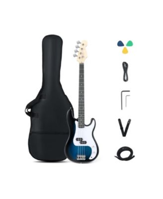 45.5 Inch Double-Pickup Electric Bass Guitar, Ages 12+