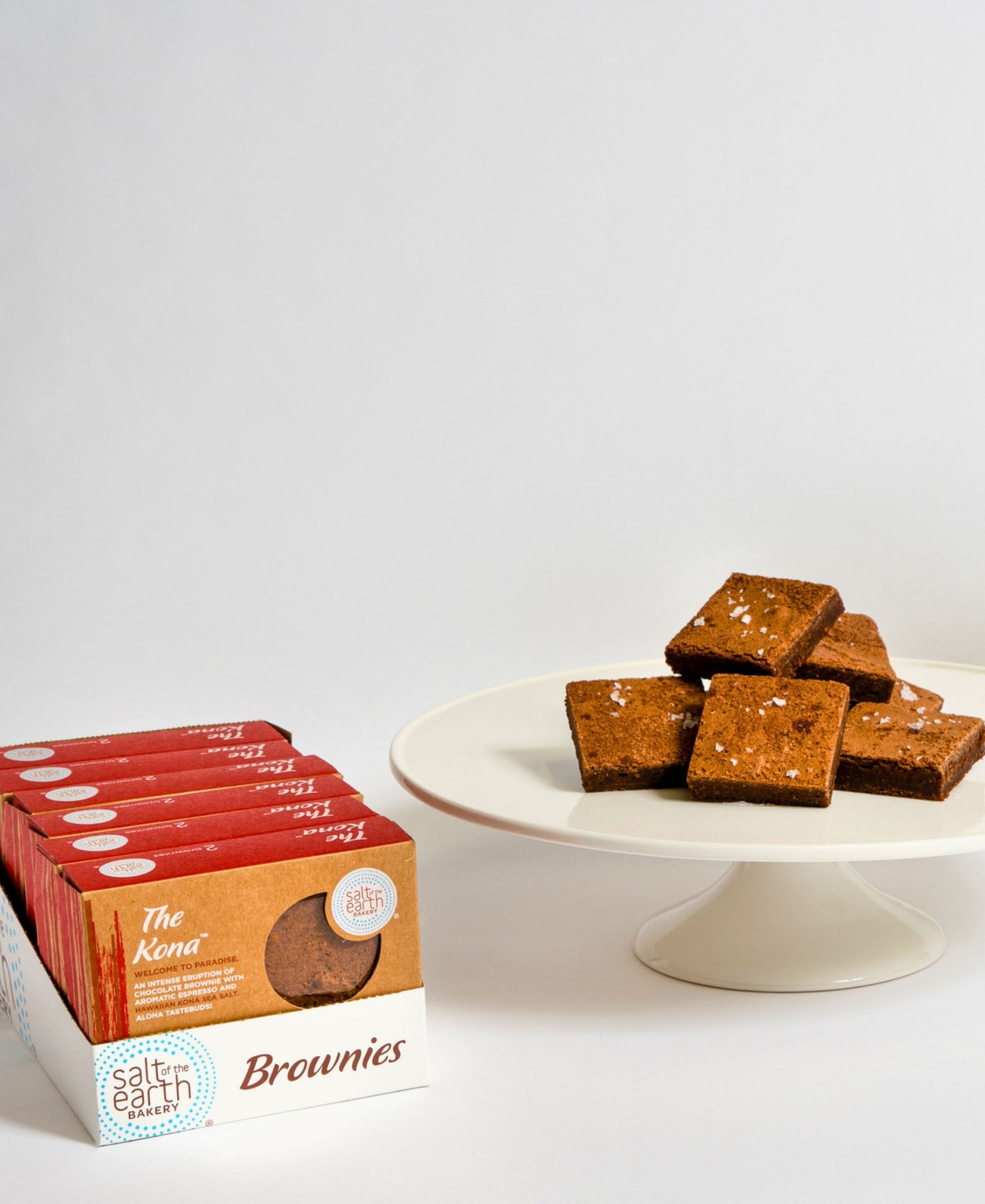 Salt of the Earth Bakery Fresh Baked Espresso Chocolate Brownies Gourrmet Boxes, 12-Piece