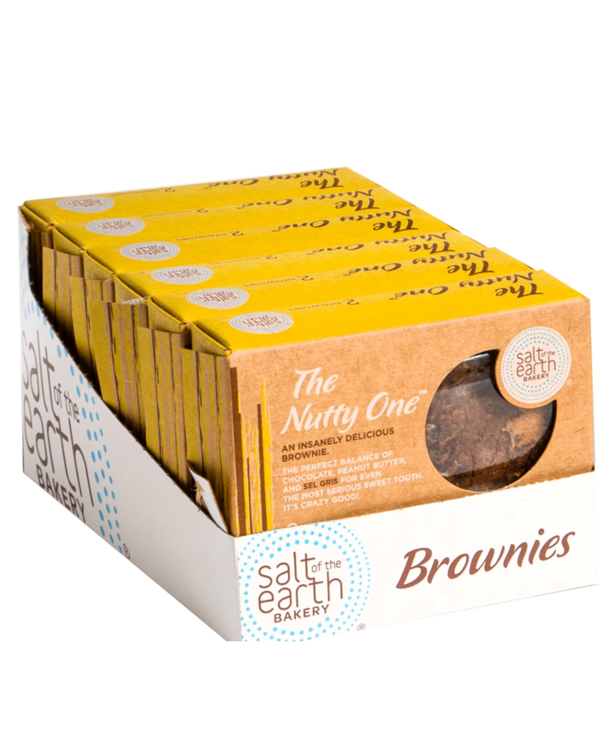 Salt of the Earth Bakery Fresh Baked Peanut Butter Chocolate Brownies Gourmet Boxes, 12-Piece