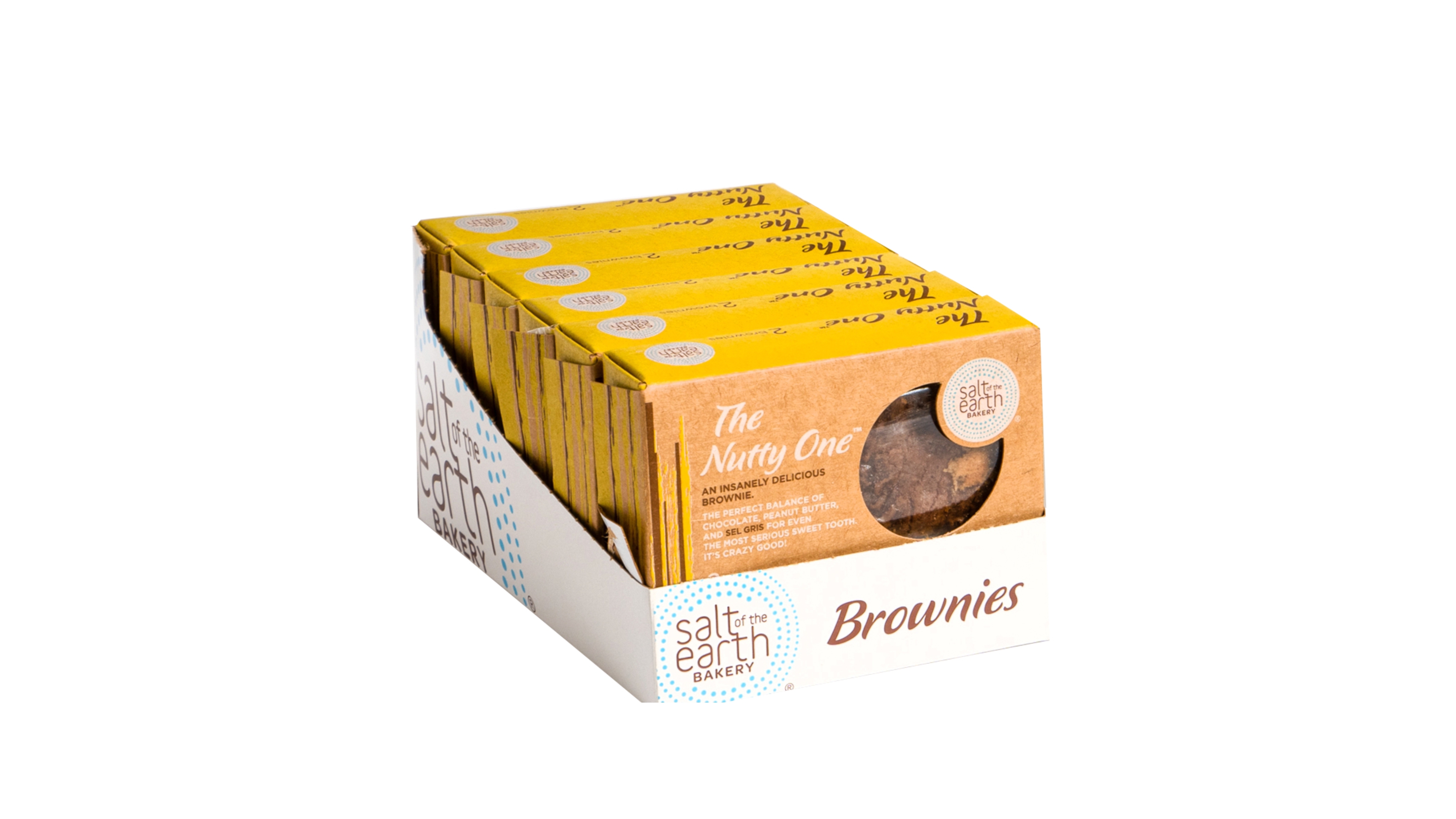 Salt of the Earth Bakery Fresh Baked Peanut Butter Chocolate Brownies Gourmet Boxes, 12-Piece