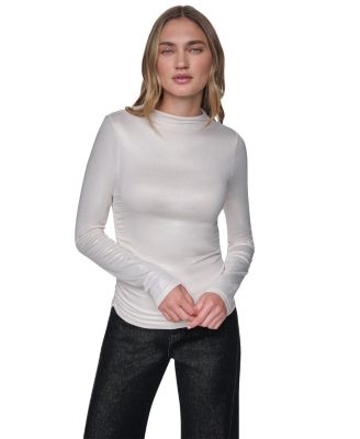 Women's Ruched Detail Long-Sleeve Top