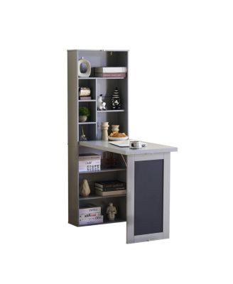 Streamdale Fold-out Wall Mount Convertible Writing Desk with Storage