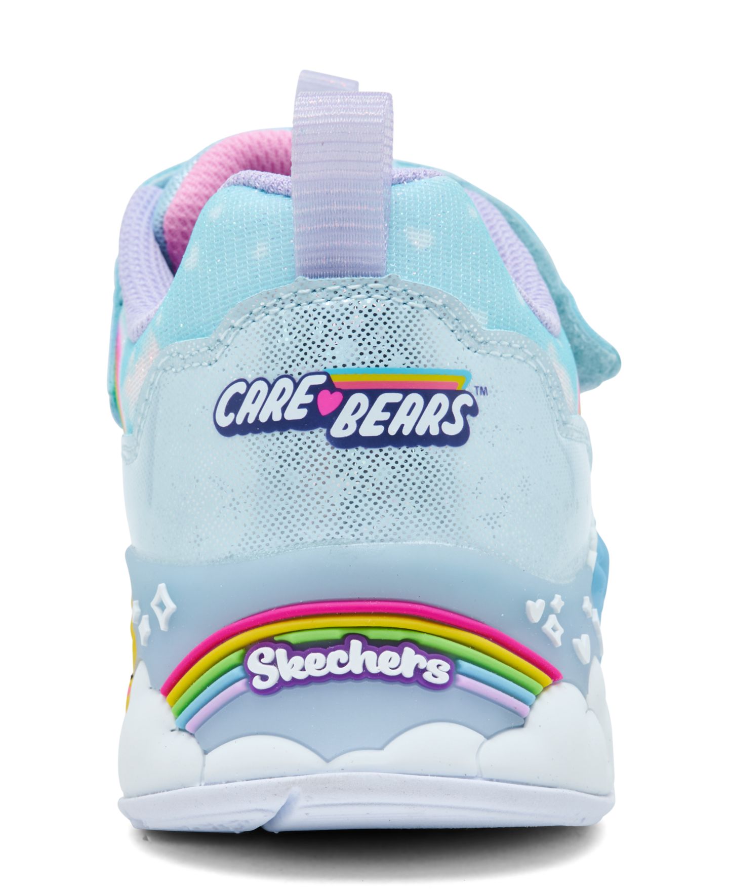 Детские низкие кроссовки Skechers Care Bears Hugs N Snugs со светодиодами, цвет: Синий / Разноцветный — фото 4