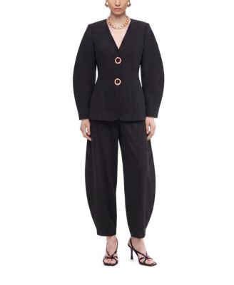  Women's Tailored Wide-Leg High-Waist Trousers