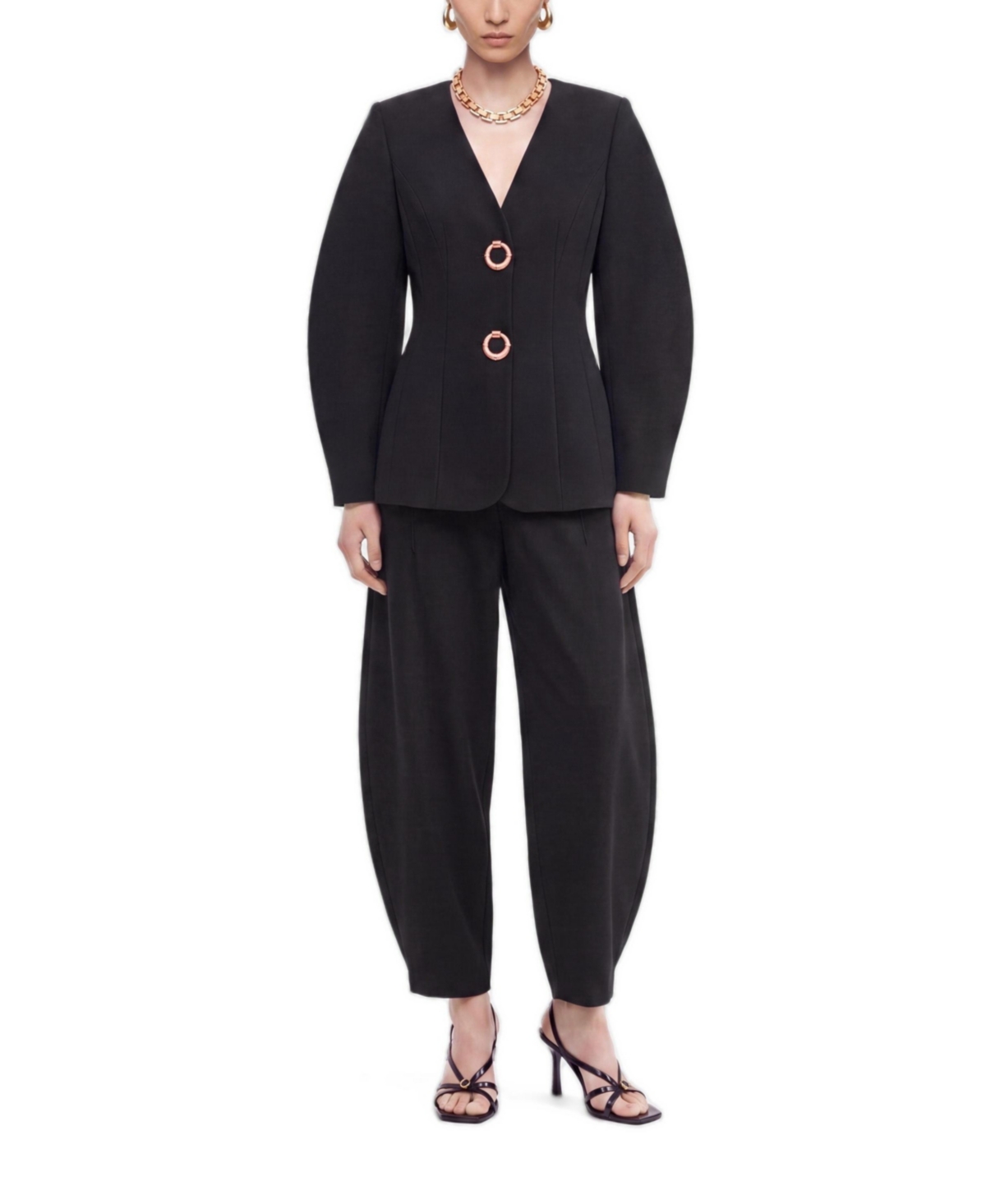 Nocturne Women's Tailored Wide-Leg High-Waist Trousers
