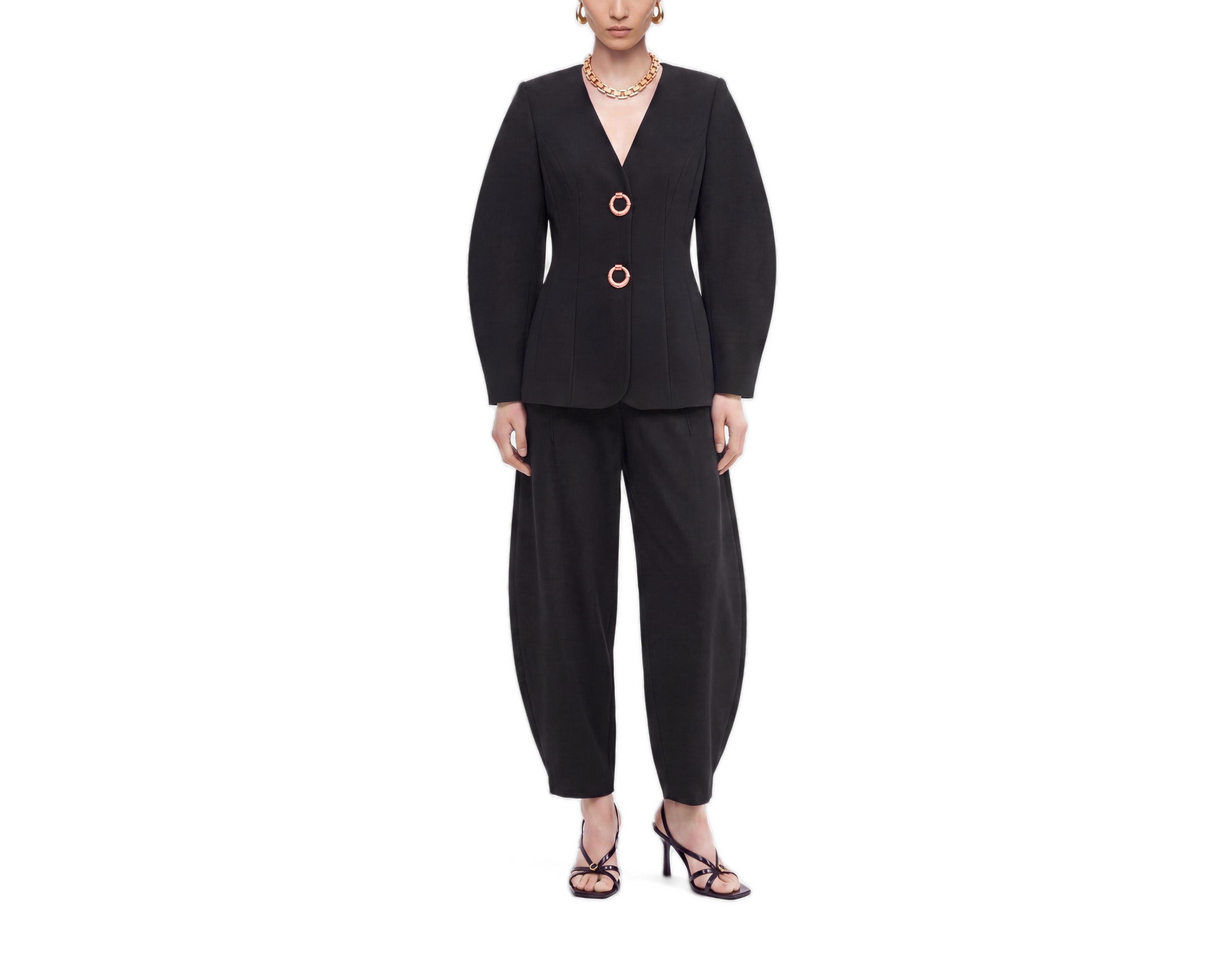 Nocturne Women's Tailored Wide-Leg High-Waist Trousers