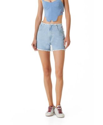 Women's Cotton High Waist Denim Shorts
