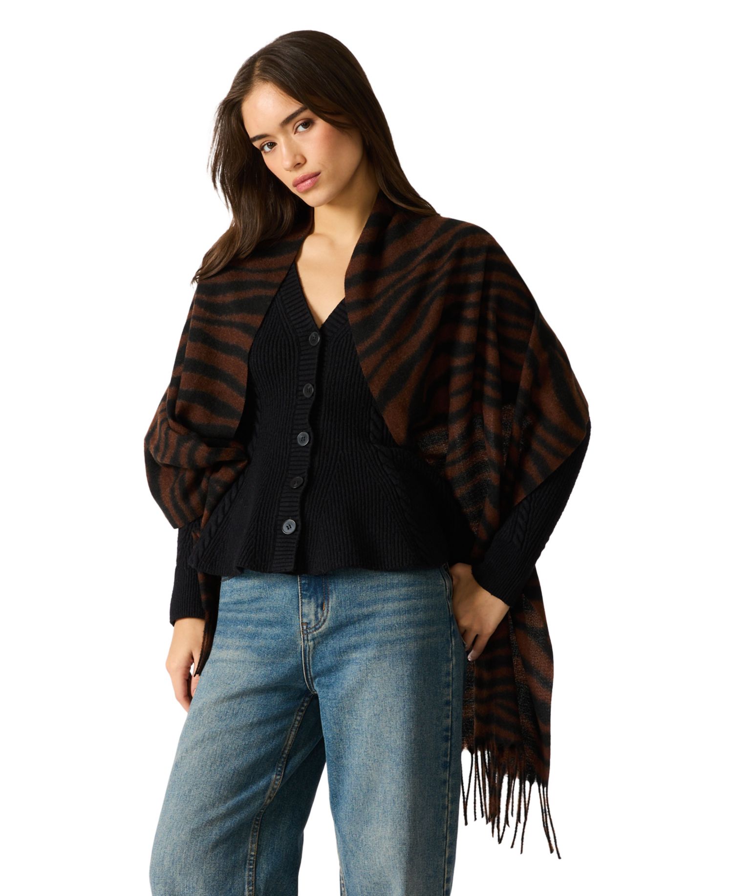 Zebra Print Midweight Scarf
