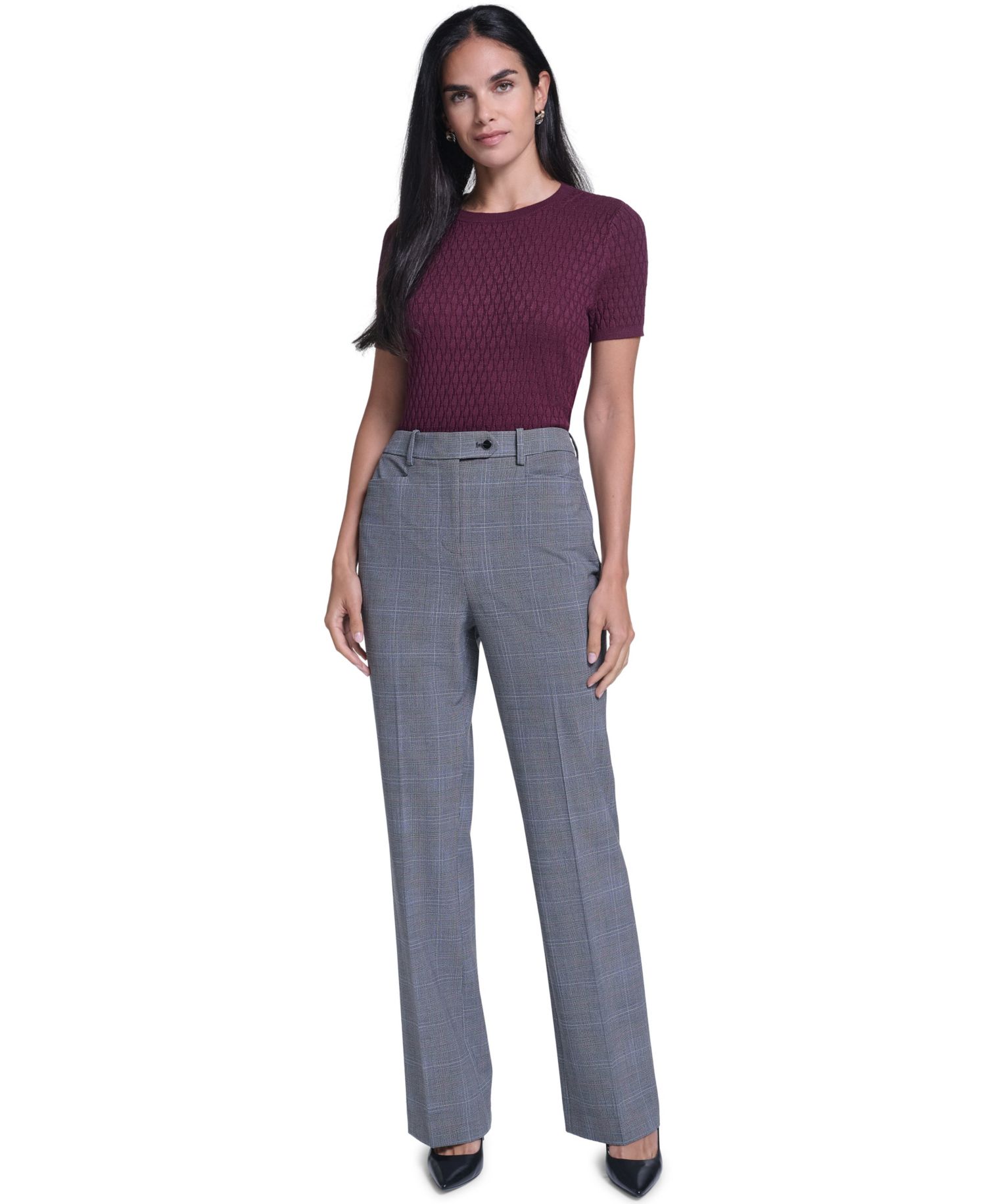 Women's Modern Fit Straight-Leg High-Rise Pants
