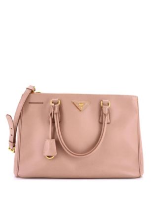 Medium Double Zip Lux Tote Saffiano Leather