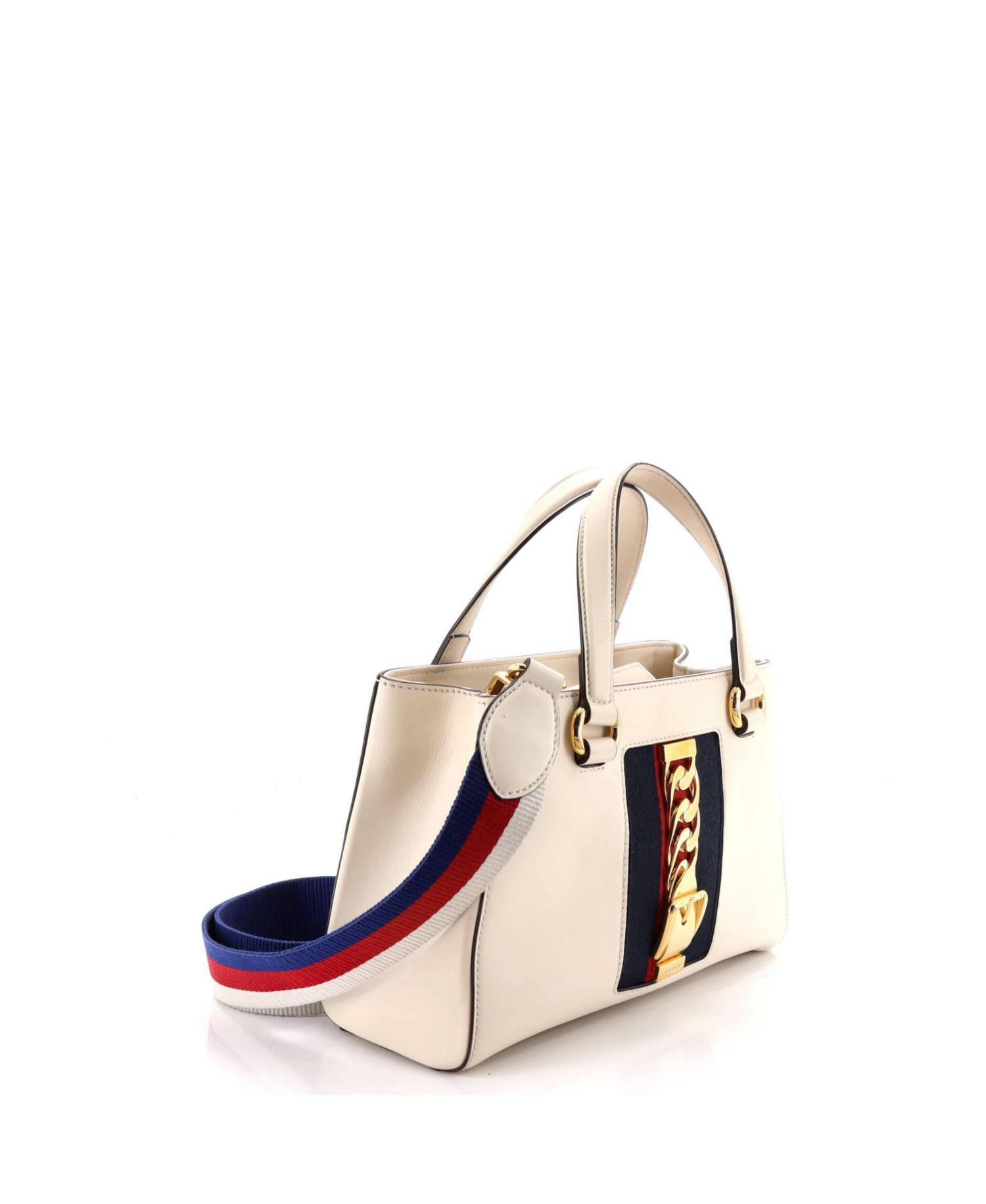 Medium Sylvie Top Handle Tote Leather