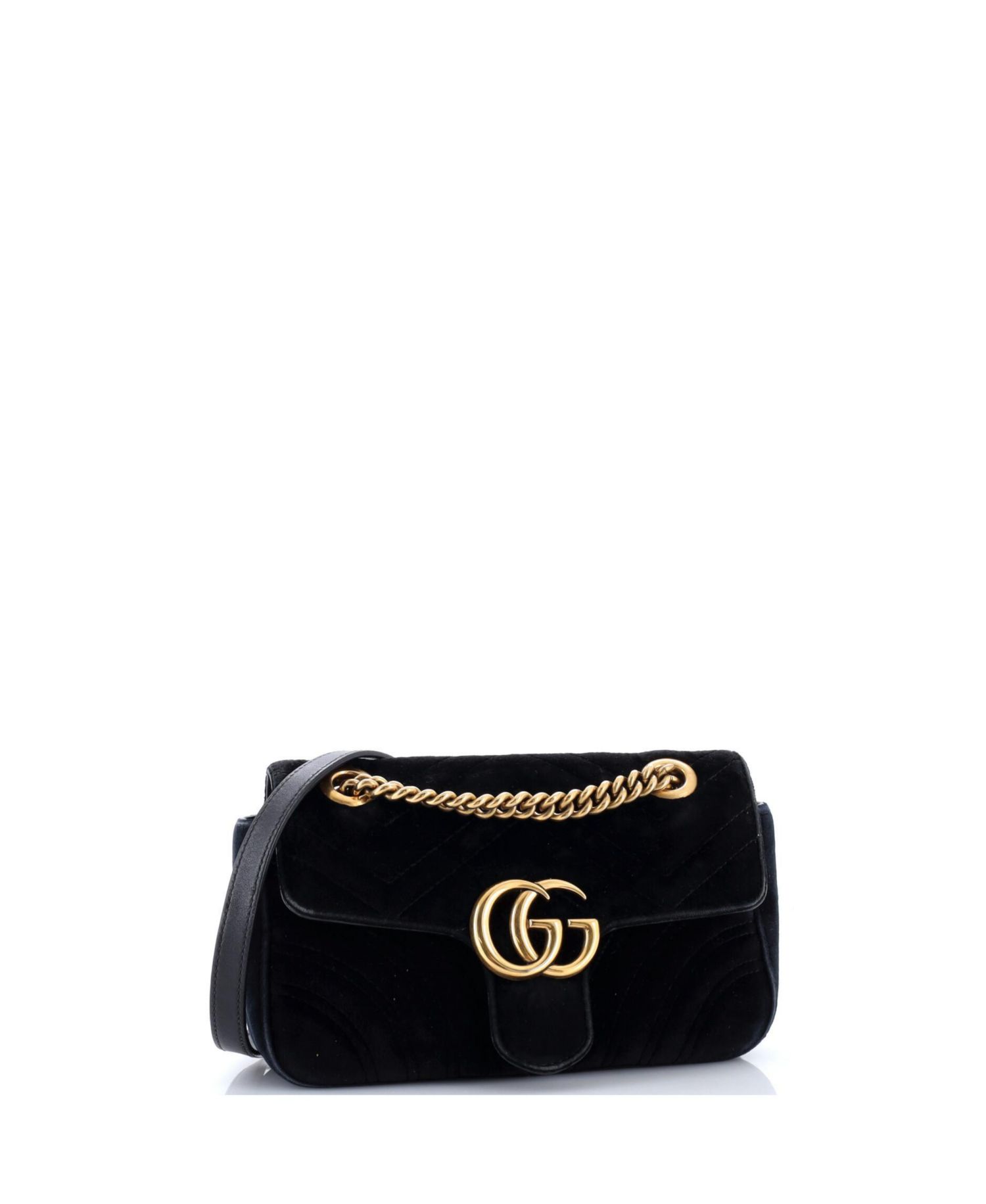 Mini GG Marmont Flap Bag Matelasse Velvet