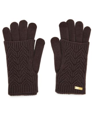 Women's Convertible Pointelle Cuff Gloves