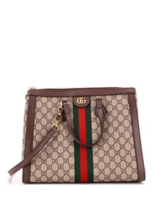 Medium Ophidia Top Handle Tote GG Coated Canvas