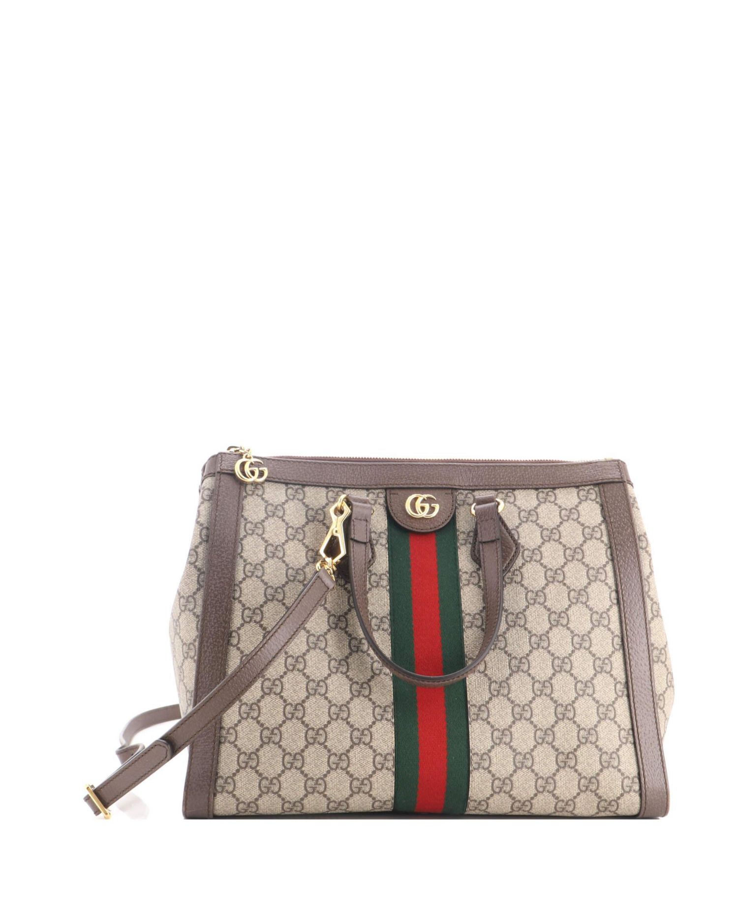 Medium Ophidia Top Handle Tote GG Coated Canvas